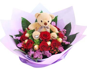 Bear Flower Bouquet